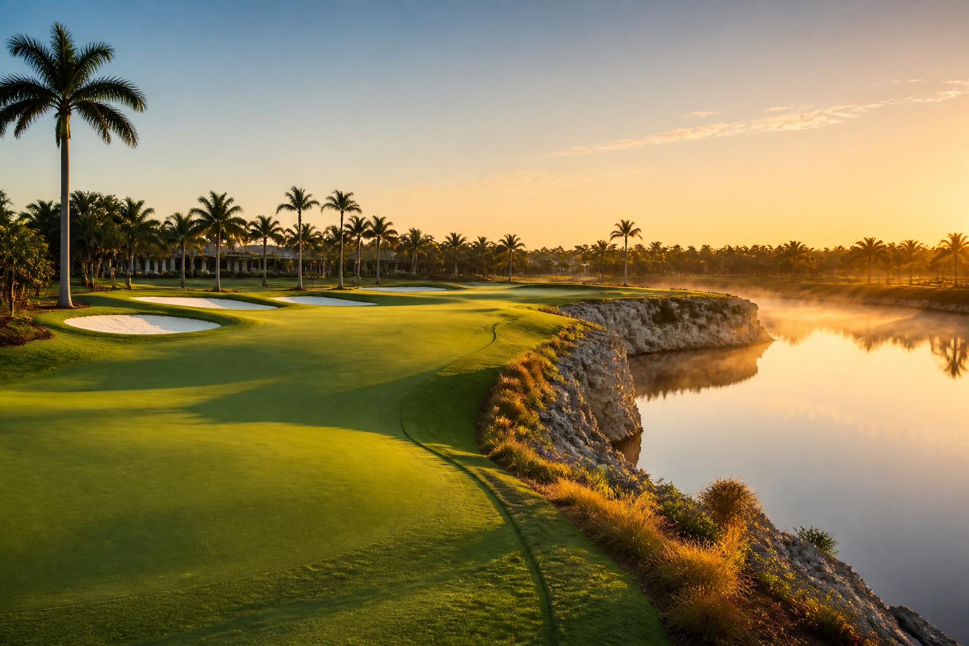 Championship golf course at The Quarry Golf Club in Naples, Florida